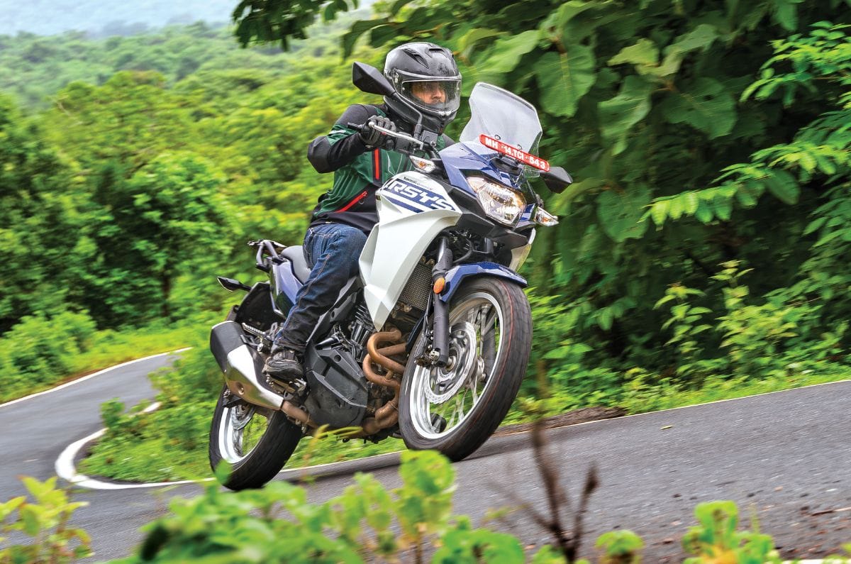 Kawasaki Versys X-300 riding shot
